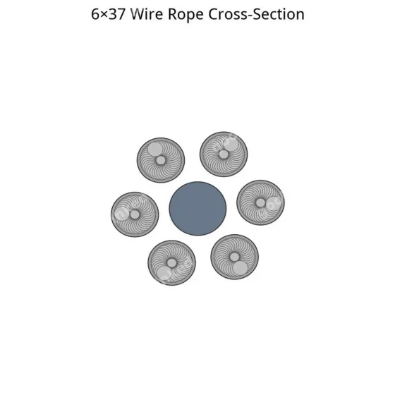 6x37 Series Wire Rope cross-section