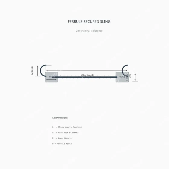 Ferrule Secured Slings cross section ferrule