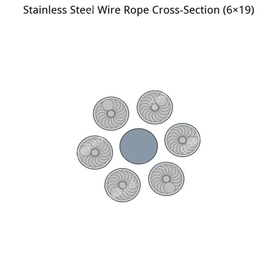 Stainless Steel Wire Rope cross section